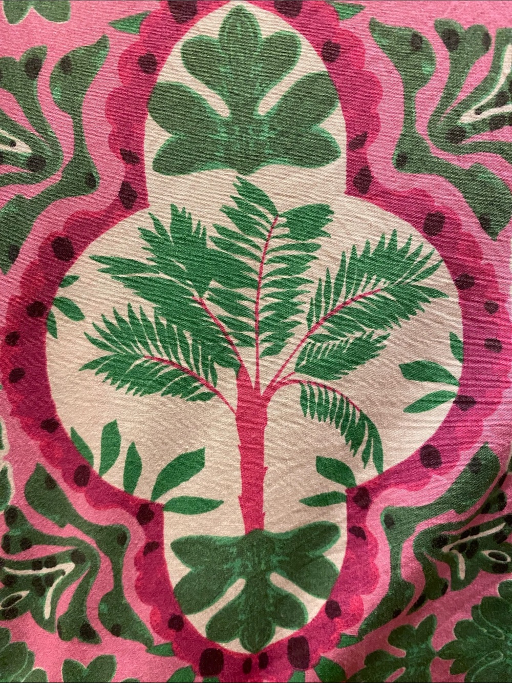 Anthropologie Pink and Green Patterned Tiered Midi Dress - Picture 3 of 5